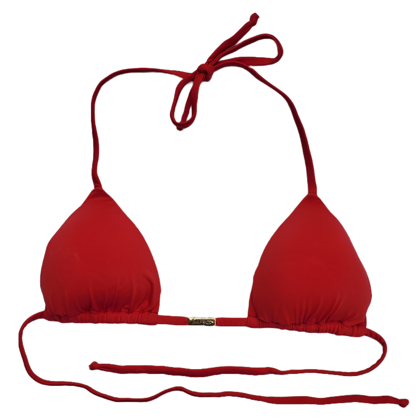 Red Triangle bikini Top