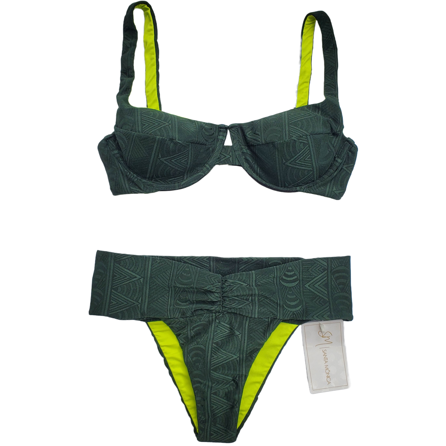 Underwire top with High hip bottom bikini set