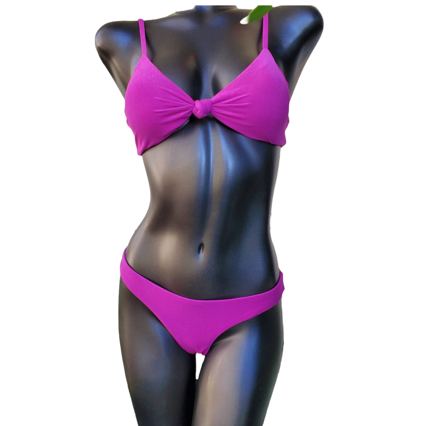Fuchsia Shine seamless bottom bikini set