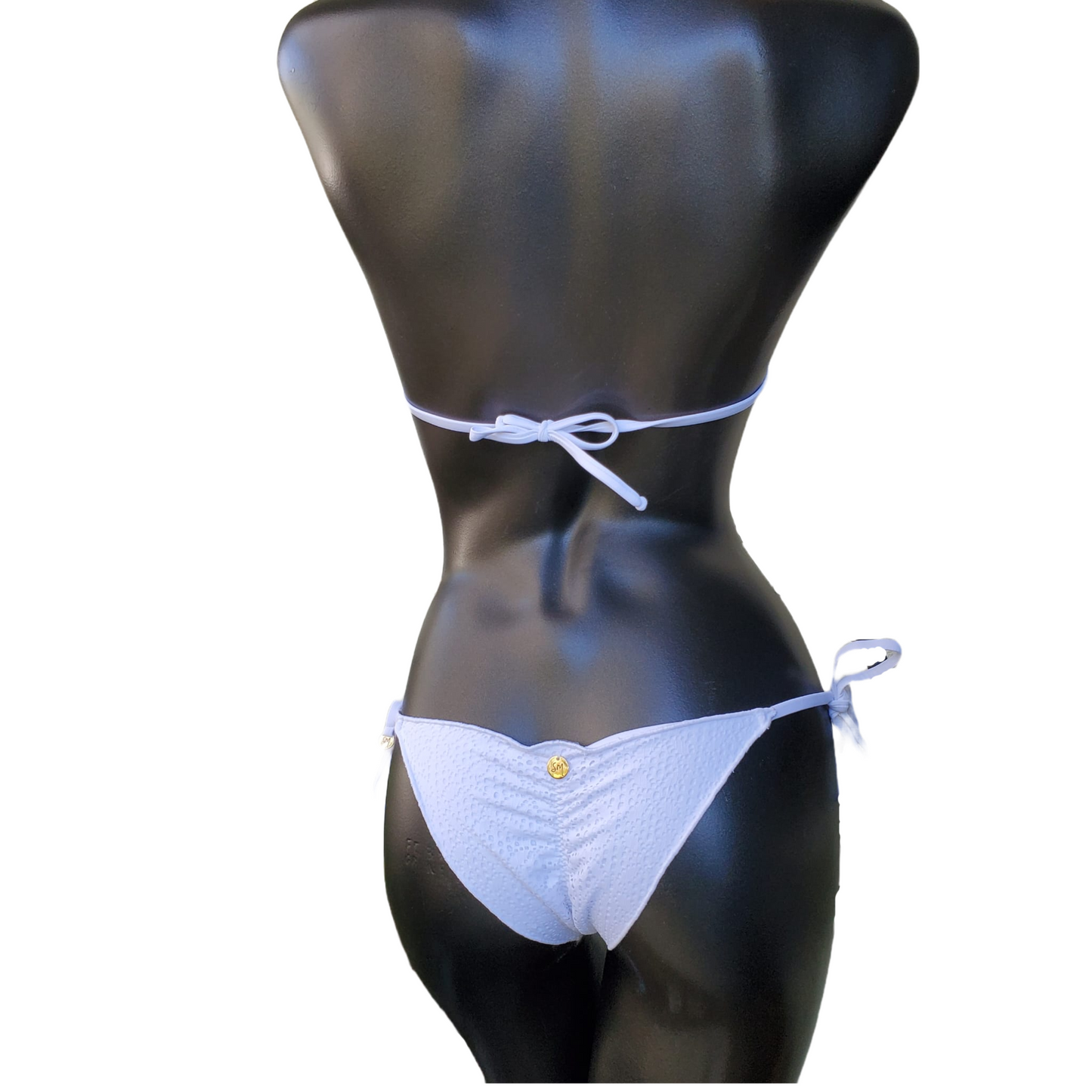 White Lace Ripple triangle top bikini